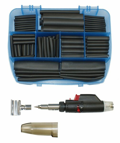 Schrumpfschlauch-Set 3:1 mit Kleber/Brennstift