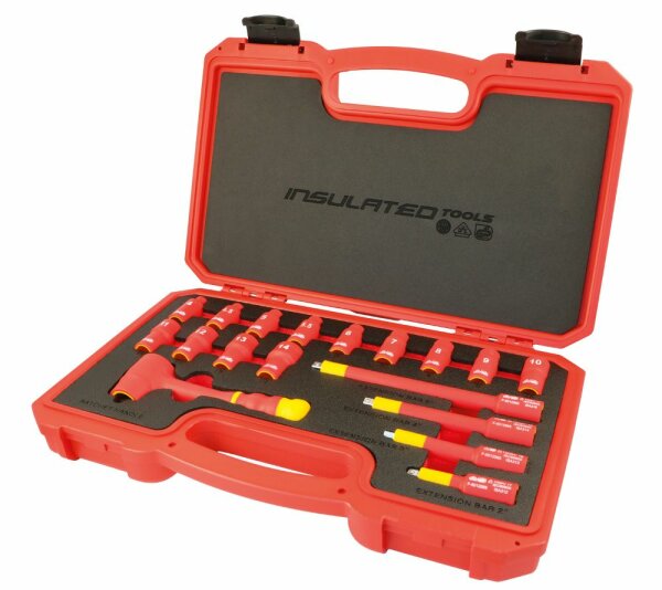 Vollisolierter Steckschlüssel Satz 1/4“