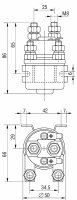 Gleichstromrelais Wechsler 12V 120/80A