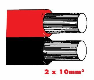 Câble batterie Twinflex 2x 10 mm2 rouge/noir