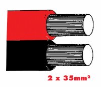 Twinflex 2x35 mm2 Batteriekabel rot/sz.