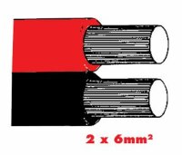 Twinflex 2x6.0 mm2 Batteriekabel rot/sz