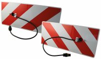 Satz Warntafeln mit LED-Leuchten für Überbreite