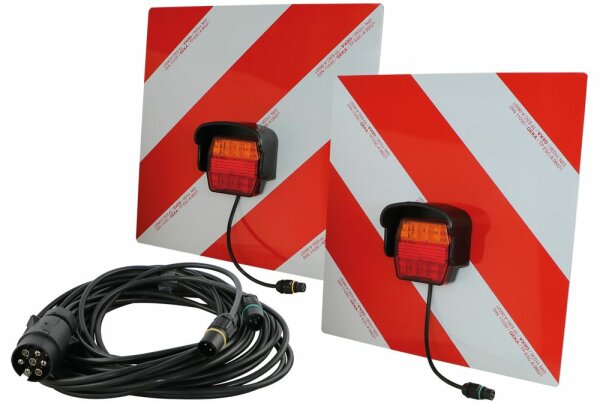 Set de panneaux davertissement avec feux LED pour charges de largeur exceptionnelle