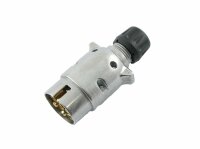 Anhängerstecker 7-pol. Alu mit PG-Kabeleing.