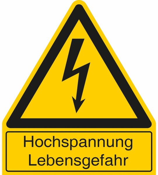 Warnschild Hochspannung Lebensgefahr