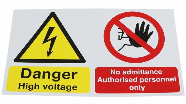 Warnschild, DANGER HIGH VOLTAGE !