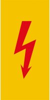 Elektrokennzeichnung Blitz (rot) 18x37mm, 20 Stk.