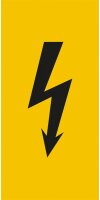 Warnschild Blitz (schwarz) 52x105mm