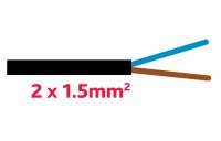 TD-Kabel 2 x 1.5 mm schwarz
