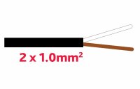 Anhängerkabel 2x1.0 mm schwarz