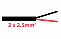 Anhaengerkabel 2 x 2.5 mm schwarz