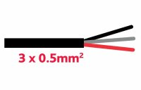 Anhaengerkabel 3x0.5 mm schwarz