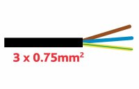 TD-Kabel 3x0.75mm schwarz
