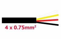 Anhaengerkabel 4 x 0.75 mm schwarz links