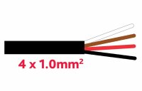 Anhängerkabel 4x1.0 mm schwarz