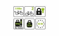 Eufab SD260 Kupplungs-Fahrradträger für Flügeltür Kastenwagen für 2 Fahrräder