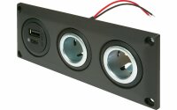 Pro Car Einbausteckdose mit USB-Doppelsteckdose
