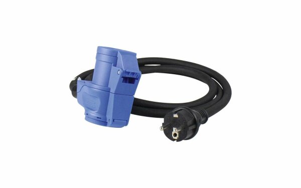 AS Schwabe Adapterleitung mit Schutzkontaktstecker und CEE Kombi-Kupplung 3-polig