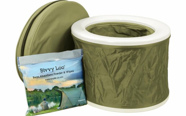 Bivvy Loo tragbare Campingtoilette mit Tragetasche Green