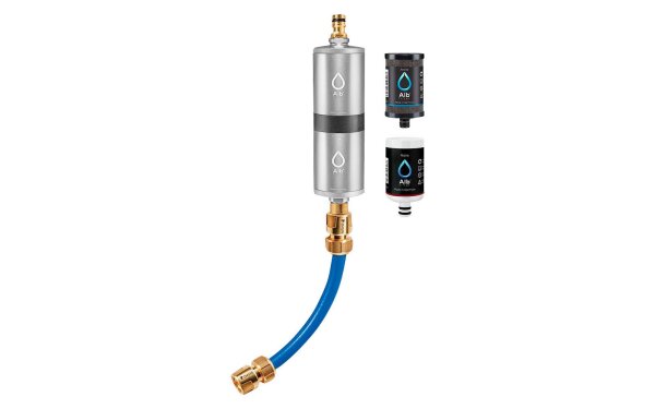 Alb Filter FUSION Active+Nano Trinkwasserfilter - Camping-Set: Mobil mit Koffer - Silber