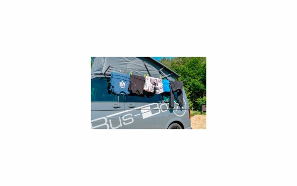 BusBoxx Wäscheleine für Kederschiene VW T5 / T6 Vormontiert