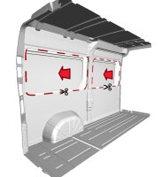 Innenverkleidungs-Platten Cover Plus VW T6.1 ab 2018, Grau