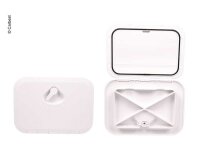 Revision flap with locking device white, 2 locking bolts...