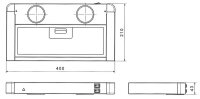 12 V filter hood Click - stainless steel - 40 x 21 x 5 cm