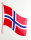 Flag sticker Norway pack of 2, 145 x 125 mm