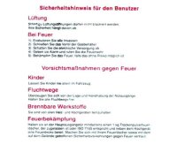 Sticker Warning instruction