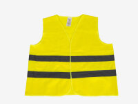 Safety vest set yellow, 2x adults (1xXL/1xXXL) + 2 children