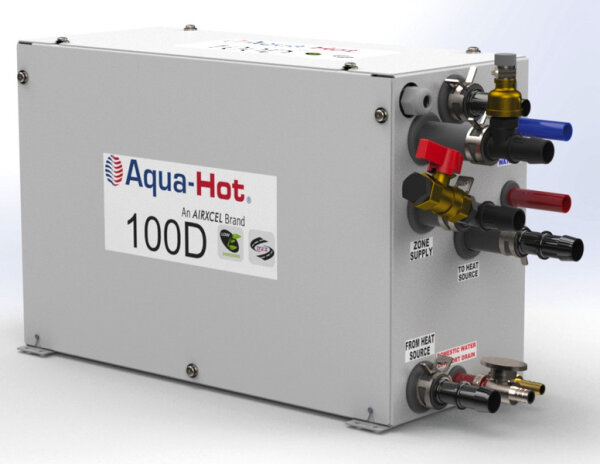 Heating system including hot water system Aqua-Hot 100D