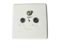 Sat end socket with 3 connections, unpacked