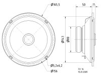 Enceinte coaxiale 2 voies avec panier standard 6,5"