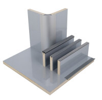 Panneau de construction de meubles argent brillant, HPL,...