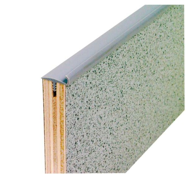 Door edging with lip - medium grey