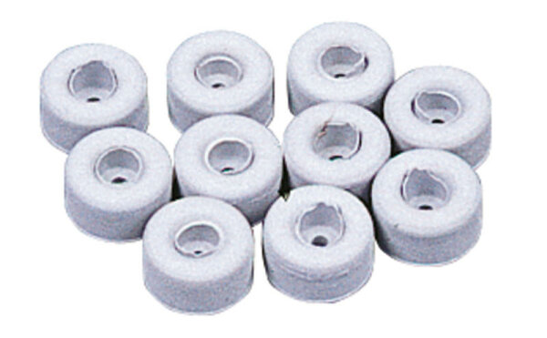Rubber damper 10 pcs. light grey - white
