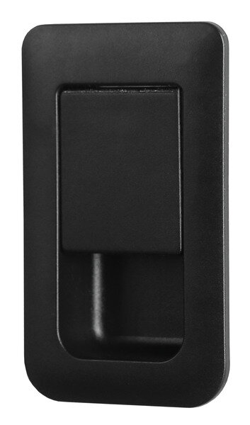 Snap lock 36 x 59 mm for door thicknesses 12 - 18 mm - Matt Black