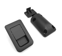 Snap lock 36 x 59 mm for door thicknesses 12 - 18 mm - Matt Black