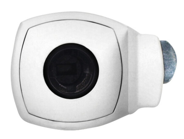 Serrure à rabat carré blanc avec poignée