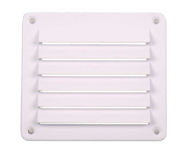 Grille daÃ©ration, blanche, 142x127mm, angulaire, vis incluses