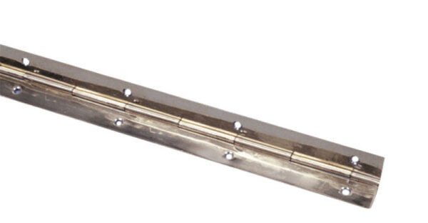 Piano hinge, bar hinge for 16mm plates, stainless steel, 1,75m long