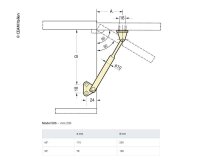Stützklappenhalterung - Modell 506 -  20 cm