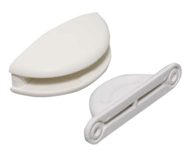 Door stop 1 piece white plastic