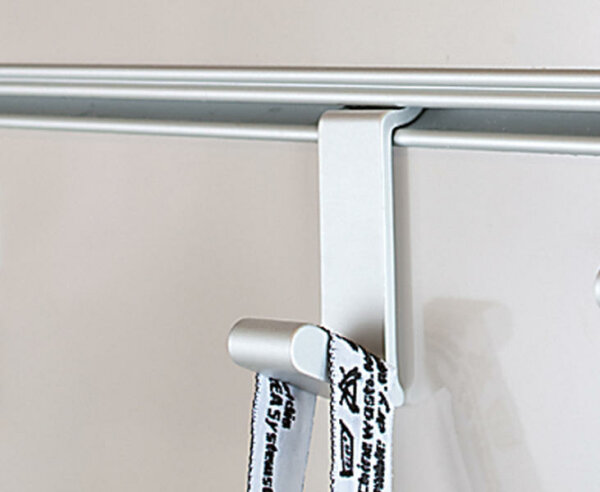 Crochet long argent 15x24x47mm pour rail 53425