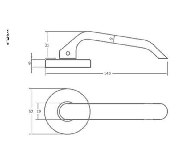 Poignée de porte V1786 chromée