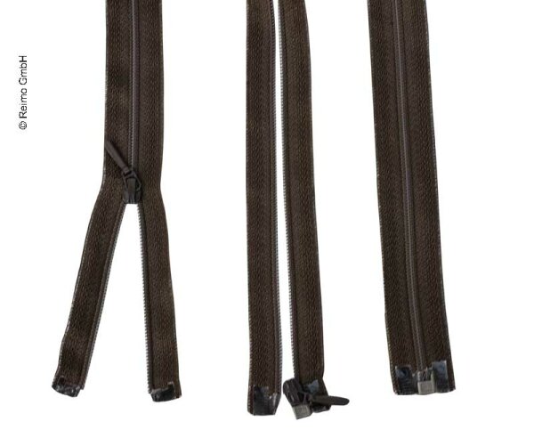 Fermeture Ã  glissiÃ¨re 50cm, divisible - dÃ©crochable en marron, plastique